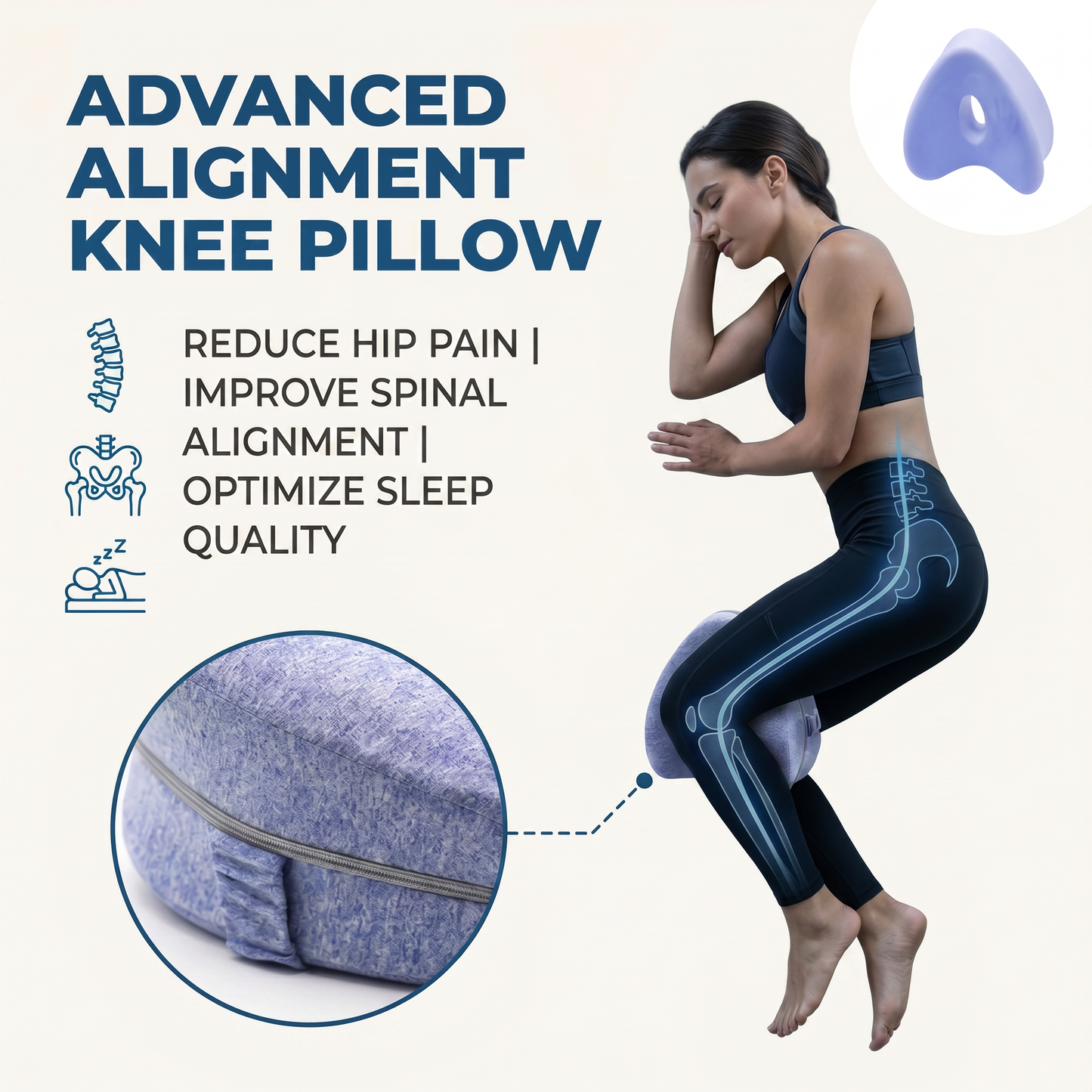 LegAlign™ Orthopedic Memory Foam Leg Pillow
