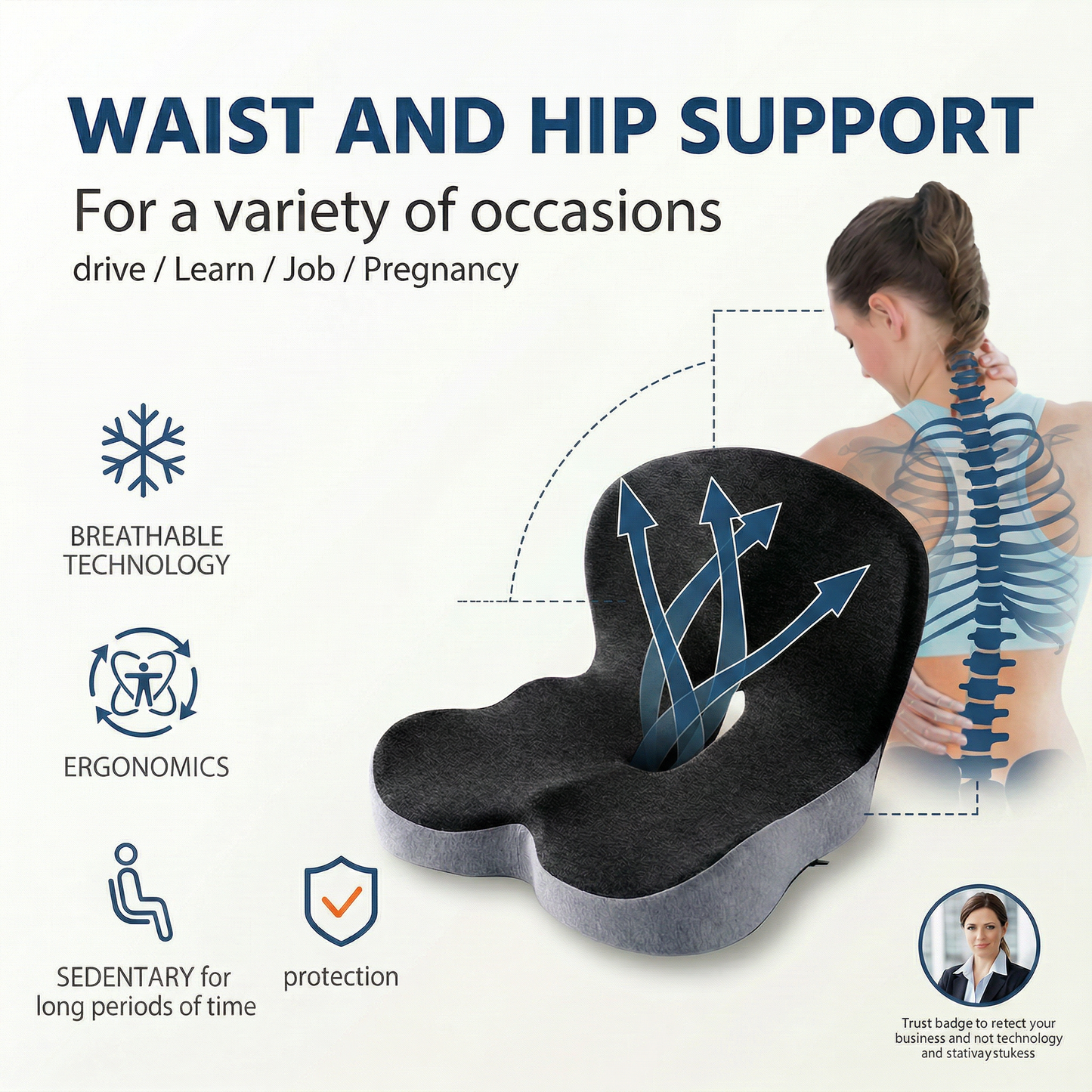 DeskFlex™ Invisible Ergonomic Back Brace
